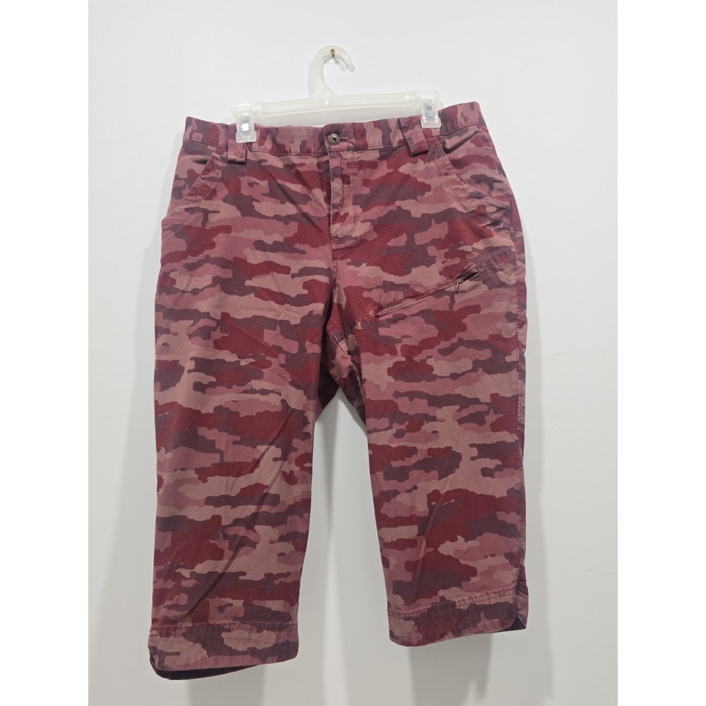 Duluth Trading Co Women's Size 14 Rootstock Gardening Petal Pushers Camo Capris